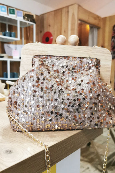 Sac sequins nude