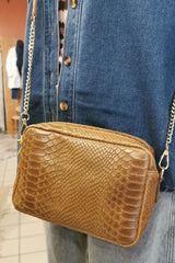 Sac croco camel