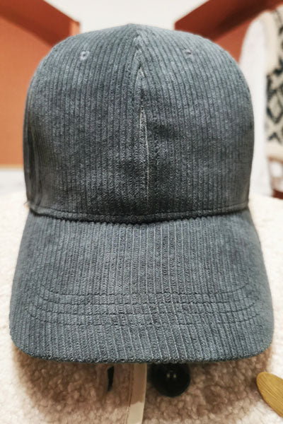 Casquette velours gris