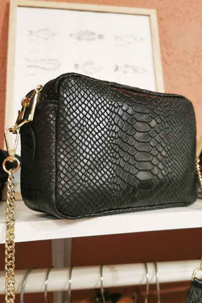 Sac croco noir