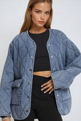 Veste jean matelassée