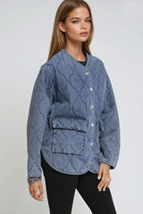 Veste jean matelassée
