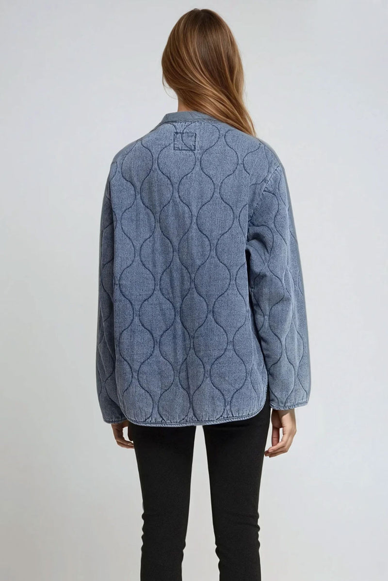 Veste jean matelassée