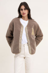 Veste réversible beige