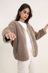 Veste réversible beige