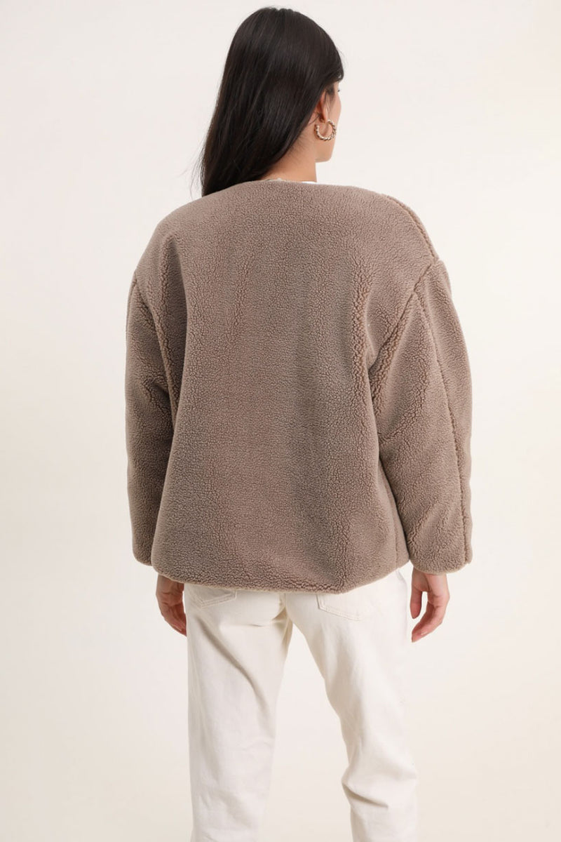 Veste réversible beige