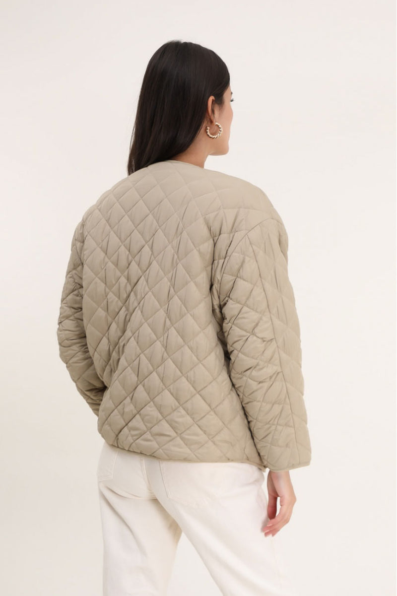 Veste réversible beige