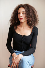 Maille côtelé, noir