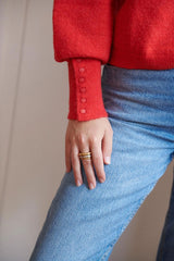 Pull en alpaga, rouge