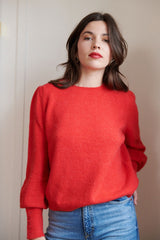 Pull en alpaga, rouge