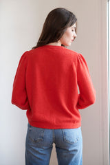 Pull en alpaga, rouge